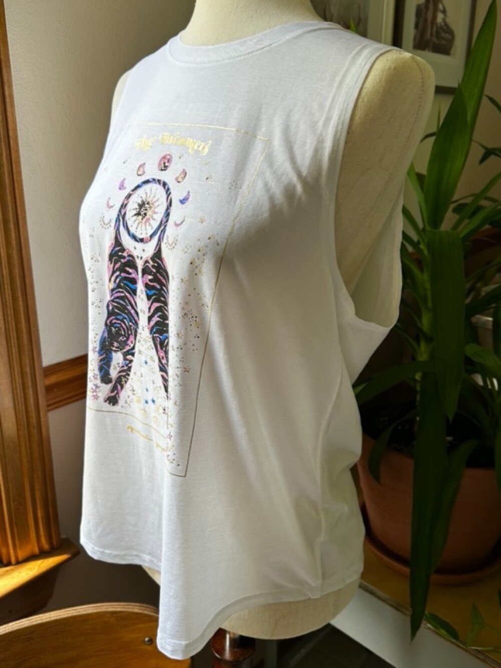 Spiritual Gangster Women's Muscle Tank, Tiger Graphic, L - Picture 4 of 8